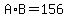 A%2AB=156