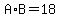 A%2AB=18