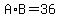 A%2AB=36
