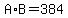 A%2AB=384