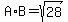 A%2AB+=+sqrt%2828%29