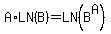 A%2ALN%28B%29=LN%28B%5EA%29