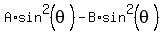 A%2Asin%5E2%28theta%29-B%2Asin%5E2%28theta%29