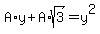 A%2Ay+%2B+A%2Asqrt%283%29+=+y%5E2