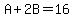 A%2B2B=16