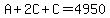 A%2B2C%2BC=4950