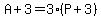 A%2B3=3%28P%2B3%29