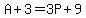 A%2B3=3P%2B9