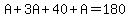 A%2B3A%2B40%2BA=180