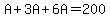 A%2B3A%2B6A=200