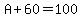 A%2B60=100