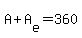A%2BA%5Be%5D=360