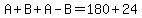 A%2BB%2BA-B=180%2B24
