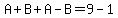 A%2BB%2BA-B=9-1