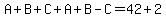 A%2BB%2BC%2BA%2BB-C=42%2B2