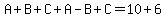 A%2BB%2BC%2BA-B%2BC=10%2B6