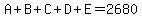 A%2BB%2BC%2BD%2BE=2680