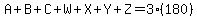 A%2BB%2BC%2BW%2BX%2BY%2BZ=3%28180%29