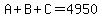 A%2BB%2BC=4950