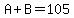 A%2BB=105