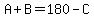A%2BB=180-C