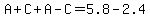 A%2BC%2BA-C=5.8-2.4