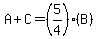 A%2BC=%285%2F4%29%28B%29