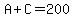 A%2BC=200