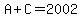 A%2BC=2002