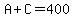 A%2BC=400