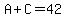 A%2BC=42