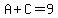 A%2BC=9