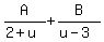 A%2F%282%2Bu%29%2BB%2F%28u-3%29