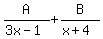 A%2F%283x-1%29%2BB%2F%28x%2B4%29