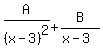 A%2F%28x-3%29%5E2%2BB%2F%28x-3%29