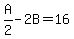 A%2F2-2B=16