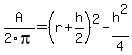 A%2F2pi=%28r%2Bh%2F2%29%5E2-h%5E2%2F4