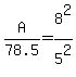 A%2F78.5=8%5E2%2F5%5E2