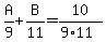 A%2F9%2BB%2F11=10%2F%289%2A11%29