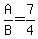 A%2FB=7%2F4