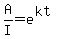 A%2FI=e%5E%28kt%29