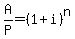 A%2FP=%281%2Bi%29%5En