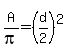 A%2Fpi=%28d%2F2%29%5E2