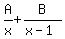 A%2Fx+%2B+B%2F%28x+-+1%29