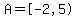 A=%22%5B-2%2C5%29%22