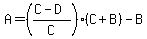 A=%28%28C-D%29%2FC%29%28C%2BB%29-B