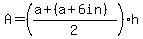 A=%28%28a%2B%28a%2B6in%29%29%2F2%29h