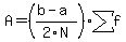 A=%28%28b-a%29%2F2N%29%2Asum%28f%29