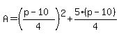 A=%28%28p-10%29%2F4%29%5E2%2B5%28p-10%29%2F4