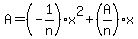 A=%28-1%2Fn%29x%5E2%2B%28A%2Fn%29x